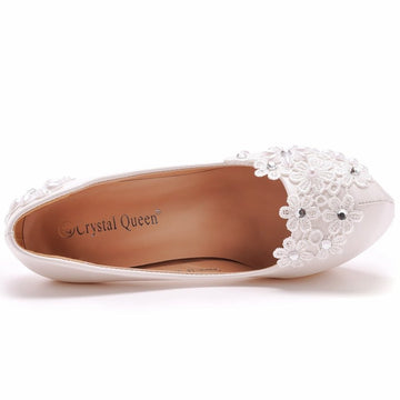 White 11cm Heel Height