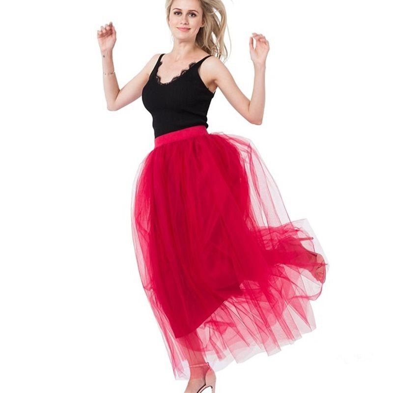 Lace Princess Tulle Long Drees Tutu Skirts For Women $55.00 Dana Fashion Color: Wine Red Size: One size Women's clothing Product information: Product Category: Skirt Applicable people: female Pattern: plain Skirt length: long skirt Size Information: Size: