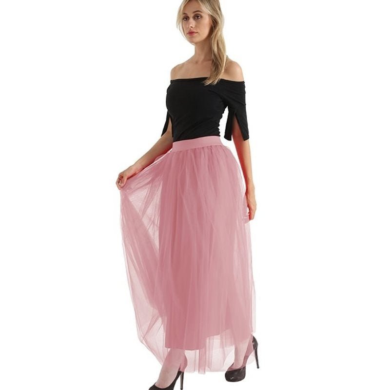 Lace Princess Tulle Long Drees Tutu Skirts For Women $55.00 Dana Fashion Color: Dusty pink Size: One size Women's clothing Product information: Product Category: Skirt Applicable people: female Pattern: plain Skirt length: long skirt Size Information: Siz