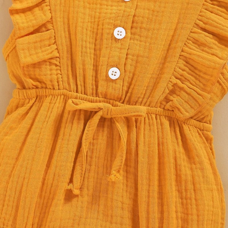 Lace Sleeve Double-Sided Ruffled Triangle Romper $27.38 Dana Fashion Color: Green Child size: 100cm Baby Clothing Specification: Sleeve: Sleeveless For the season: Summer Thickness: General Main fabric composition: Cotton Main fabric ingredient content: 9