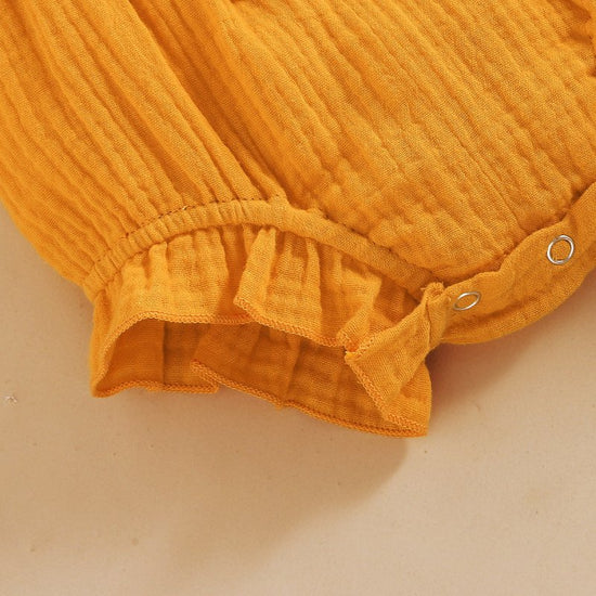 Lace Sleeve Double-Sided Ruffled Triangle Romper $27.38 Dana Fashion Color: Green Child size: 100cm Baby Clothing Specification: Sleeve: Sleeveless For the season: Summer Thickness: General Main fabric composition: Cotton Main fabric ingredient content: 9