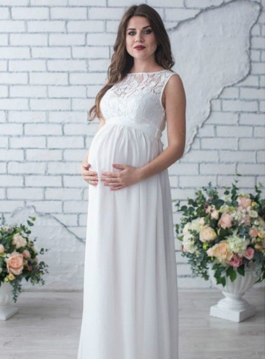Lace Sleeveless Maternity Dress $36.07 Dana Fashion Color: white size: L Baby & Mother Fabric Name: Lace Main fabric composition: polyester fiber (polyester) Color: white, pink, wine red Size : S, M, L, XL, XXL, XXXL 1. Asian sizes are 1 to 2 sizes smalle