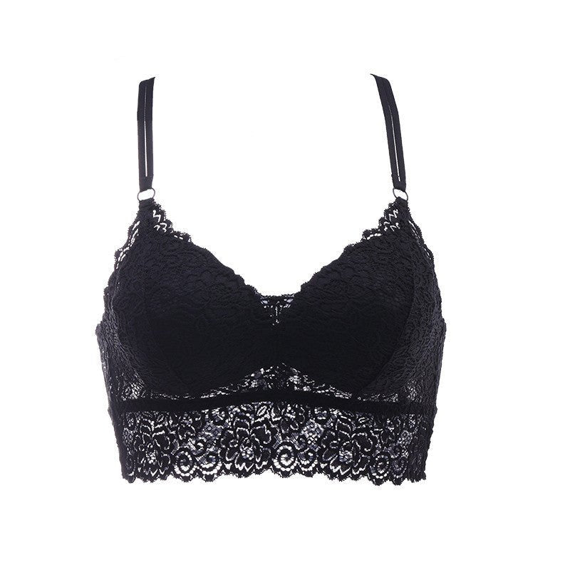 Lace underwear women without steel ring $79.00 Dana Fashion Color: Black Size: A70 Women's clothing fabric composition Lace: 92% nylon + 8% spandex, cup lining: 100% polyester fiber 1. Asian sizes are 1 to 2 sizes smaller than European and American people