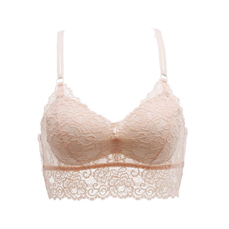 Lace underwear women without steel ring $79.00 Dana Fashion Color: Color Size: A70 Women's clothing fabric composition Lace: 92% nylon + 8% spandex, cup lining: 100% polyester fiber 1. Asian sizes are 1 to 2 sizes smaller than European and American people