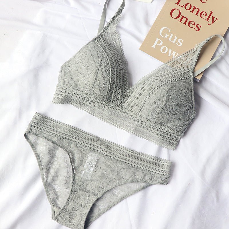 Lace underwear women $45.00 Dana Fashion Color: Grey Size: L Women's clothing Applicable people: young women Style: sexy and charming Design feature: lace edge Cup type: 3/4 cup Mold cup type: thin mold cup Shoulder strap type: fixed double shoulder strap