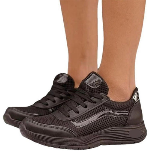 Lace-up Sports Style Low-top Shoes Women $35.14 Dana Fashion Color: Black Size: 36 Women's shoes Product information: Pattern: solid color Applicable sports: Universal Lining material: Mesh Color: white, black, pink Upper height: Mid-top Heel height: low