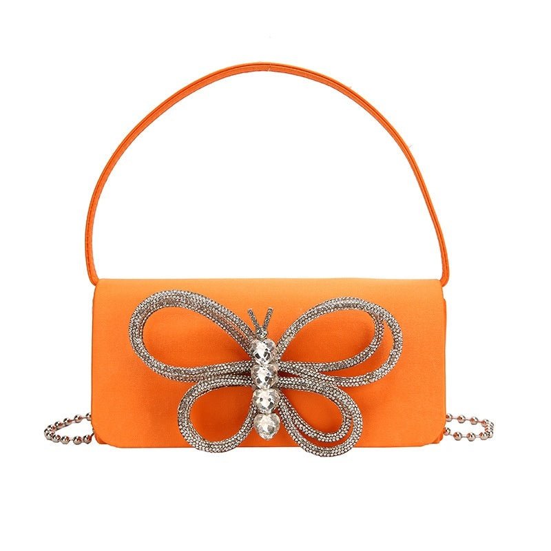 Ladies Bow Handbag $58.68 Dana Fashion Color: Orange Women's Bags Product information: Lining texture: Polyester Applicable scenario: Daily matching Color: white, black, Rose, pink, orange, green, blue, purple Outer bag type: Sandwich pocket Hardness: med