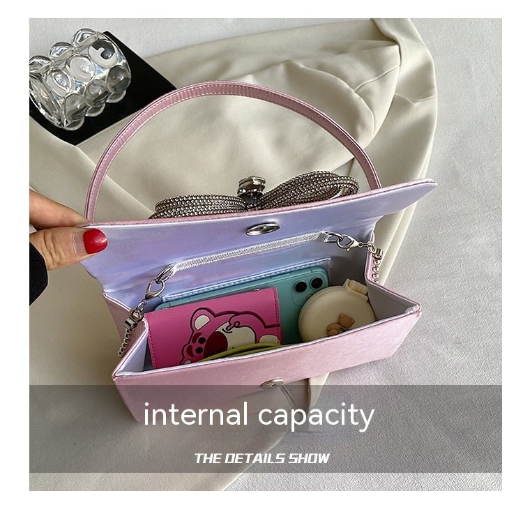 Ladies Bow Handbag $58.68 Dana Fashion Color: Black Women's Bags Product information: Lining texture: Polyester Applicable scenario: Daily matching Color: white, black, Rose, pink, orange, green, blue, purple Outer bag type: Sandwich pocket Hardness: medi