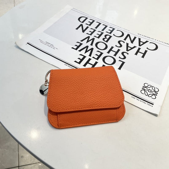 Ladies Card Holder Ins Cowhide Korean Style Mini Multi-card Slot Coin Purse $29.00 Dana Fashion Color: Orange Women's Bags Product information: Pattern: solid color Lining texture: genuine leather Applicable scenarios: Daily matching Color: Black, Almond