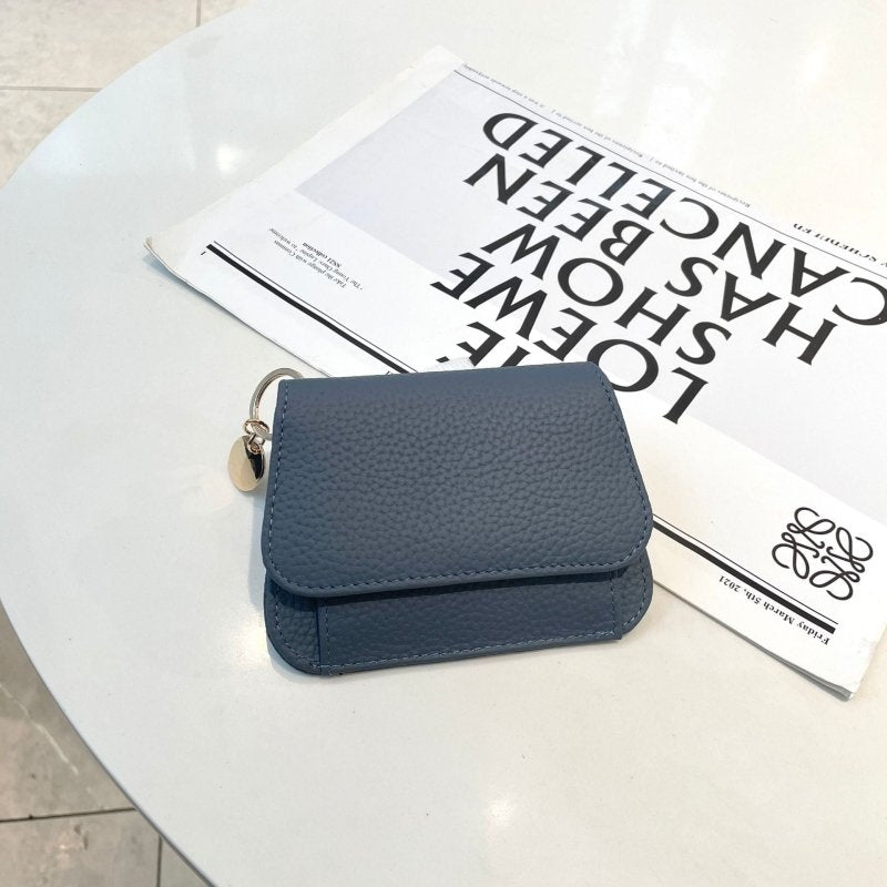 Ladies Card Holder Ins Cowhide Korean Style Mini Multi-card Slot Coin Purse $29.00 Dana Fashion Color: Smoke Blue Women's Bags Product information: Pattern: solid color Lining texture: genuine leather Applicable scenarios: Daily matching Color: Black, Alm