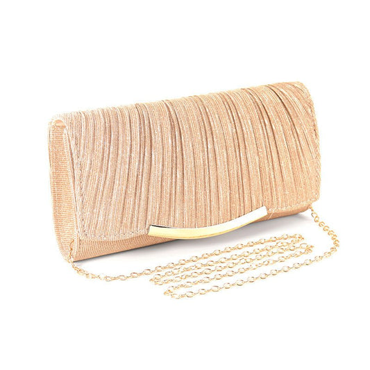 Ladies Dinner Bag Solid Color Flap Chain Crossbody Bag $30.50 Dana Fashion Color: Champagne Women's Bags Product information: Lining texture: Polyester Color: Silver, Champagne Outer bag type: clamshell bag Hardness: medium Material: Polyester Yes/No lini