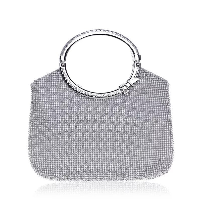 Ladies European And American Luxury Banquet Bags, Evening Dresses, Rhinestone Bags $65.42 Dana Fashion Color: Silver Women's Bags Product information: Style: European and American style Material: Polyester Fabric texture: synthetic leather Style: Women's