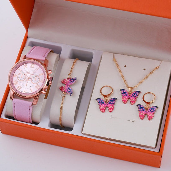 Ladies Graduated Belt Watch Jewelry Set $19.10 Dana Fashion Color: 1 Ornament Suit No Gift Box Women's Accessories Product information: Color: 1 decorative suit (no gift box),2 decorative suit (no gift box),3 decorative suit (no gift box),4 decorative sui