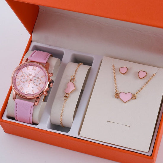 Ladies Graduated Belt Watch Jewelry Set $19.10 Dana Fashion Color: 3 Ornament Suit No Gift Box Women's Accessories Product information: Color: 1 decorative suit (no gift box),2 decorative suit (no gift box),3 decorative suit (no gift box),4 decorative sui