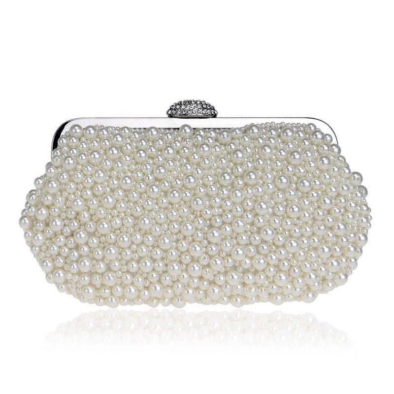 Ladies Handmade Beaded Luxury Banquet Clutch $72.56 Dana Fashion Color: Beige Women's Bags Product information: Product Category: Dinner Bag Material: Polyester Applicable scenarios: Cosmetic bag, travel storage, makeup storage, annual meeting/banquet/par