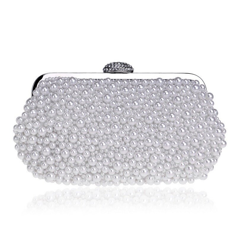 Ladies Handmade Beaded Luxury Banquet Clutch $74.38 Dana Fashion Color: White Women's Bags Product information: Product Category: Dinner Bag Material: Polyester Applicable scenarios: Cosmetic bag, travel storage, makeup storage, annual meeting/banquet/par
