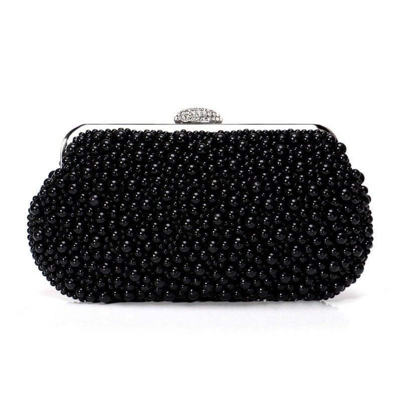 Ladies Handmade Beaded Luxury Banquet Clutch $72.56 Dana Fashion Color: Black Women's Bags Product information: Product Category: Dinner Bag Material: Polyester Applicable scenarios: Cosmetic bag, travel storage, makeup storage, annual meeting/banquet/par