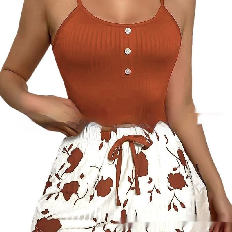 Ladies' Homewear Heart Printing Suspender Shorts $20.99 Dana Fashion Color: Black Size: L Women's clothing Product information: Fabric name: milk Silk Color: black, red Main fabric composition: Polyester Fiber Size: M,L,XL Function: breathable, sleeping,