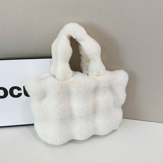 Ladies New Shoulder Large Capacity Plush Bag $22.09 Dana Fashion Color: White Women's Bags Product information: Lining texture: Polyester Applicable scenario: Daily configuration Color: khaki, white, gray, pink Outer bag type: Sandwich pocket Hardness: so