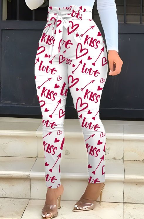 Ladies' Printed Waist Slimming And High Waisted Fashionable Pants $149.50 Dana Fashion Colour: HP Size: S Women's clothing Quantity per package: 1 piece Pants Length: long Season:Spring and summertime Style: casual Shape: fit Stretch: lightweight Care ins