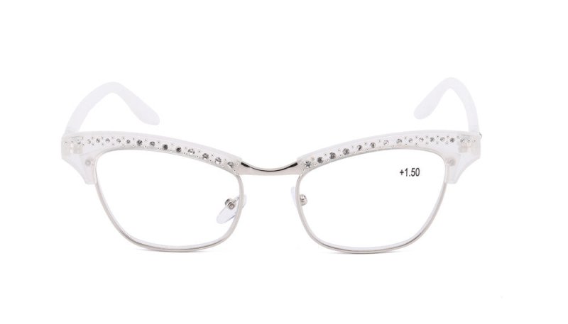 Ladies Resin Reading Glasses Reading Glasses Reading Glasses $49.00 Dana Fashion Color: White Glasses degree: 100 Women's Accessories Product information: Product Category: Reading Glasses material: metal Style: full frame Product Category: Reading Glasse