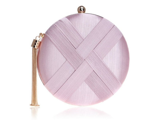 Lady Evening Bags $70.00 Dana Fashion Color: Black Women's Bags Material silk Fabric texture synthetic leather Lining texture polyester Strap root number: double root Pattern stripe Hardness: hard Color red, blue, black, deep purple, pink, gold, silver, d