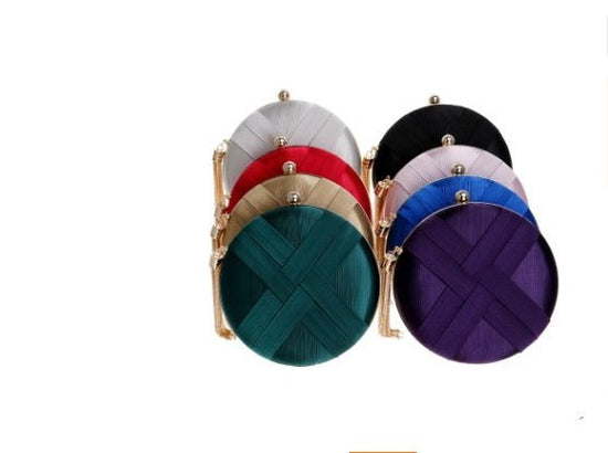 Lady Evening Bags $70.00 Dana Fashion Color: Black Women's Bags Material silk Fabric texture synthetic leather Lining texture polyester Strap root number: double root Pattern stripe Hardness: hard Color red, blue, black, deep purple, pink, gold, silver, d