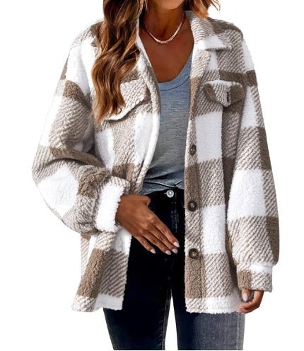 Lamb Fleece Jacket Button Fleece JacketDana FashionDana Fashion{{ product_title Women's clothing }} - Dana Fashion