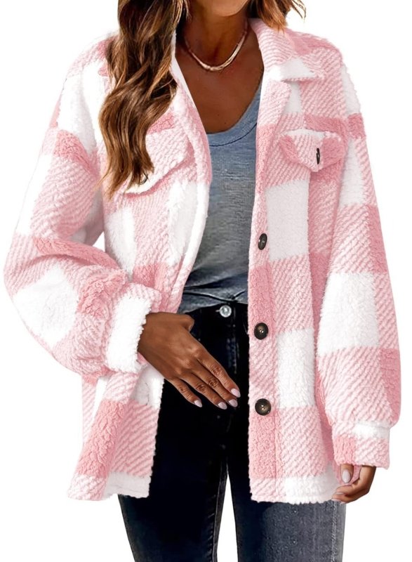 Lamb Fleece Jacket Button Fleece JacketDana FashionDana Fashion{{ product_title Women's clothing }} - Dana Fashion