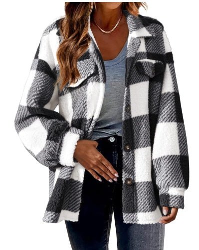 Lamb Fleece Jacket Button Fleece JacketDana FashionDana Fashion{{ product_title Women's clothing }} - Dana Fashion