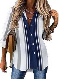 Lapel Digital Printing Cuff Button Women's Long-sleeved Blouse $50.50 Dana Fashion Color: B25SR1GE2303191 Size: 2XL Women's clothing Product information: Color: B25SR1GE2303191 Size: S,M,L,XL,2XL,3XL,4XL,5XL Version: Loose Style type: private clothing soc