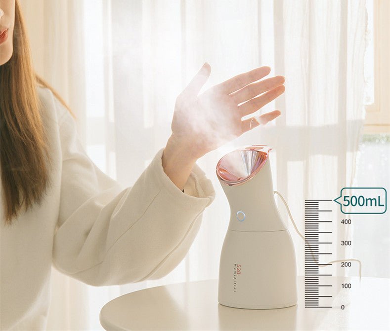 Large-capacity 520 Beauty Humidifier Three-in-one Convenient Desktop $52.50 Dana Fashion Color: Blue Electrical outlet: USB Beauty Tools Product Details: Applicable area: less than 10 square meters Water tank capacity: 1 liter or less Function: Ultrasonic