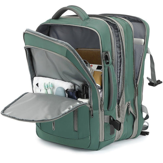 Large Capacity Backpack Expansion Luggage Bag Multifunctional $140.16 Dana Fashion Color: Black Women's Bags Product information: Lining texture: Nylon Pattern: solid color Applicable scenario: leisure travel Color: black, pink, oil wax cloth brown, dark