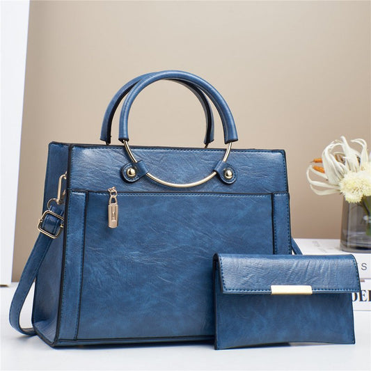 Large Capacity Bag Women's Special-interest Design Handbag Two-piece Set $40.00 Dana Fashion Color: Black Size: 28x11x22cm Women's Bags Product information: Lining texture: Polyester Applicable scenarios: Daily matching Color: yellow, black, green, red, b