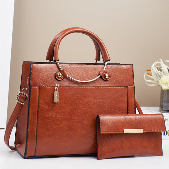 Large Capacity Bag Women's Special-interest Design Handbag Two-piece Set $40.00 Dana Fashion Color: Yellow Size: 28x11x22cm Women's Bags Product information: Lining texture: Polyester Applicable scenarios: Daily matching Color: yellow, black, green, red,