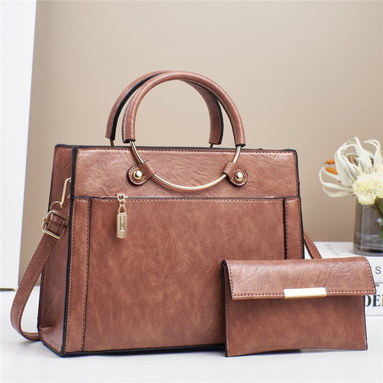 Large Capacity Bag Women's Special-interest Design Handbag Two-piece Set $40.00 Dana Fashion Color: Pink Size: 28x11x22cm Women's Bags Product information: Lining texture: Polyester Applicable scenarios: Daily matching Color: yellow, black, green, red, bl