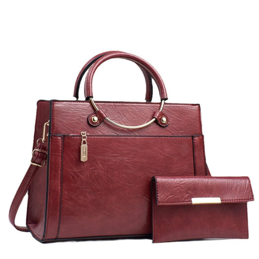 Large Capacity Bag Women's Special-interest Design Handbag Two-piece Set $40.00 Dana Fashion Color: Black Size: 28x11x22cm Women's Bags Product information: Lining texture: Polyester Applicable scenarios: Daily matching Color: yellow, black, green, red, b