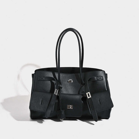 Large Capacity Commuter Shoulder Bag Female Tote Wings Style Bag $129.50 Dana Fashion Color: Black Gold Buckle Women's Bags Product information: Style: shoulder crossbody handbag Shoulder strap style: Single Closing method: Lock Color classification: blac