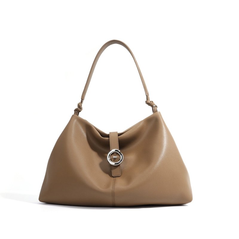 Large Capacity Commuter Tote All-match Shoulder Messenger Bag $153.00 Dana Fashion Color: Caramel Mocha Women's Bags Product information: Lining texture: polyester cotton Applicable scenarios: Daily matching Color: cherry color, caramel mocha, moss green