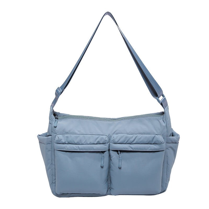 Large Capacity Cotton Jacket Casual Satchel $31.99 Dana Fashion Color: Blue Size: 36X27X10CM Women's Bags Product information: Lining texture: Polyester Applicable scenarios: Daily matching Color: khaki, black, white, gray, blue, Army Green Outer bag type