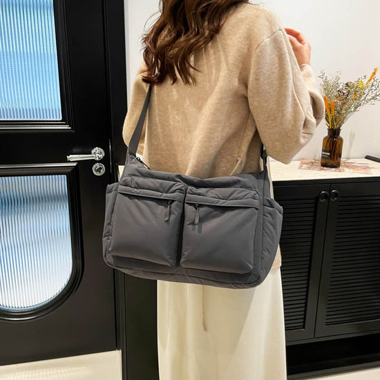 Large Capacity Cotton Jacket Casual Satchel $31.99 Dana Fashion Color: Army Green Size: 36X27X10CM Women's Bags Product information: Lining texture: Polyester Applicable scenarios: Daily matching Color: khaki, black, white, gray, blue, Army Green Outer ba