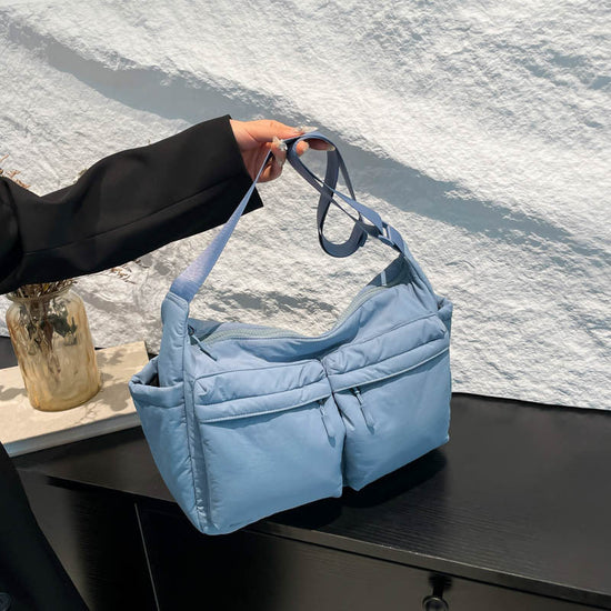 Large Capacity Cotton Jacket Casual Satchel $31.99 Dana Fashion Color: Army Green Size: 36X27X10CM Women's Bags Product information: Lining texture: Polyester Applicable scenarios: Daily matching Color: khaki, black, white, gray, blue, Army Green Outer ba