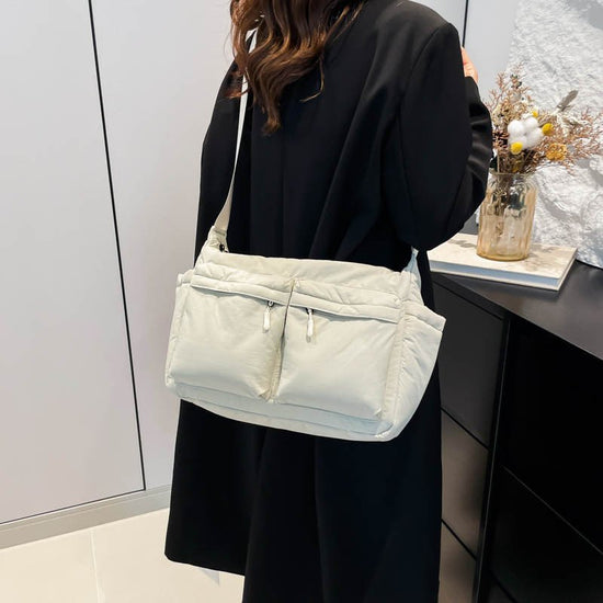 Large Capacity Cotton Jacket Casual Satchel $31.99 Dana Fashion Color: Army Green Size: 36X27X10CM Women's Bags Product information: Lining texture: Polyester Applicable scenarios: Daily matching Color: khaki, black, white, gray, blue, Army Green Outer ba