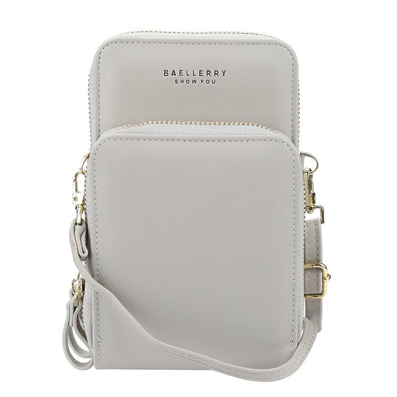 Large Capacity Crossbody Shoulder Bags For Women Fashion Zipper Mobile Phone Bag $31.72 Dana Fashion Color: Grey Women's Bags Product information: Fabric texture: PU Lining texture: synthetic leather Bag shapes: square vertical section Bag trend style: sm