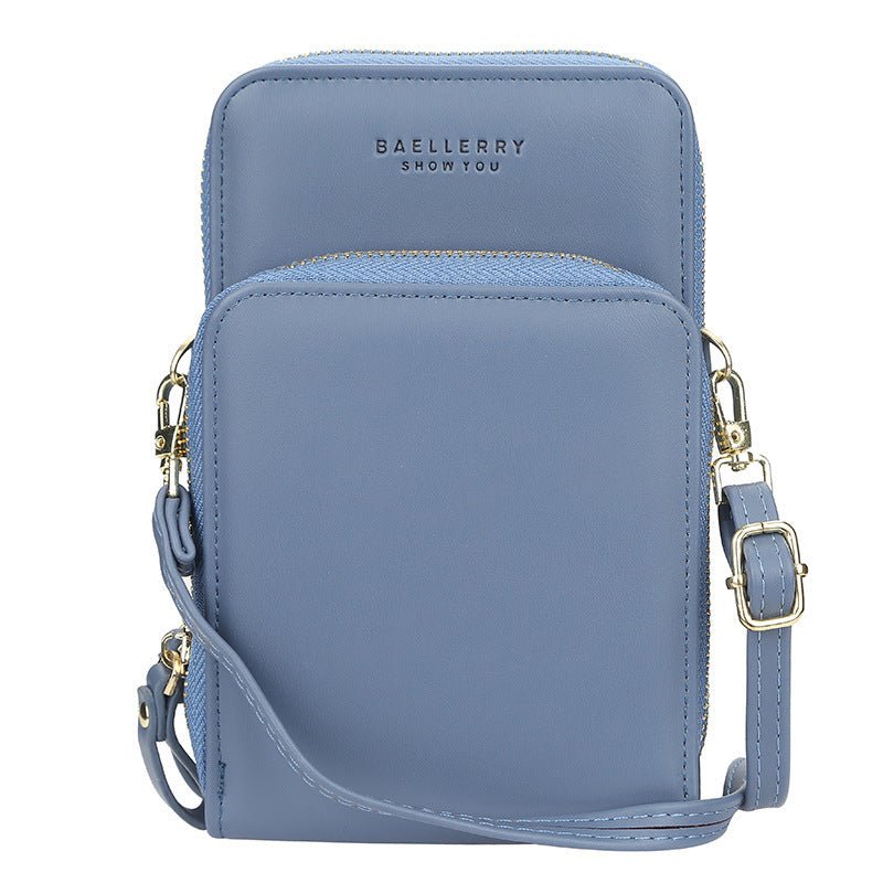 Large Capacity Crossbody Shoulder Bags For Women Fashion Zipper Mobile Phone Bag $31.72 Dana Fashion Color: Blue Women's Bags Product information: Fabric texture: PU Lining texture: synthetic leather Bag shapes: square vertical section Bag trend style: sm