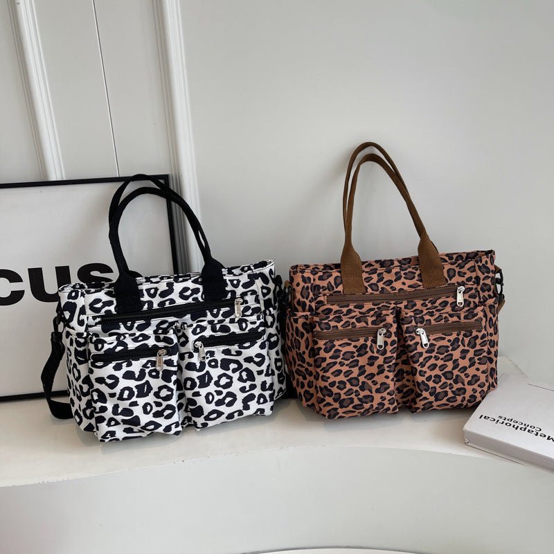 Large Capacity Leopard Print All-match Shoulder Messenger Bag $57.65 Dana Fashion Color: Beige Women's Bags Product information: Lining texture: Polyester Applicable scenario: Daily configuration Color: brown, black, Milky White, pink Hardness: soft Mater