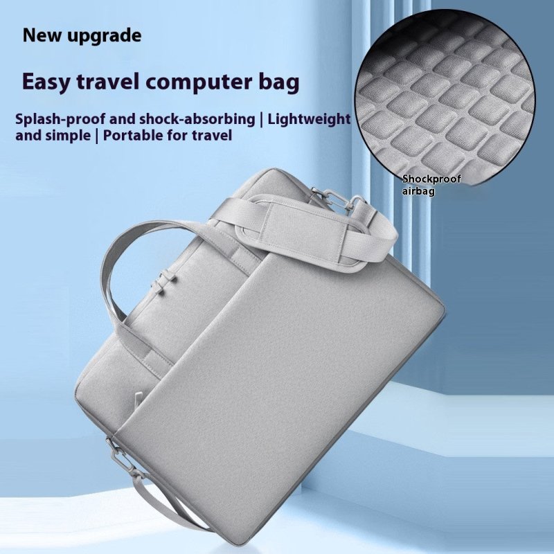 Large Capacity One Shoulder Waterproof Shockproof 15-16 Inch Laptop Bag $55.00 Dana Fashion Color: Black Size: 14 inches Women's Bags Product information: Pattern: solid color Lining texture: Polyester Color: light gray, black, sky blue, pink Applicable g