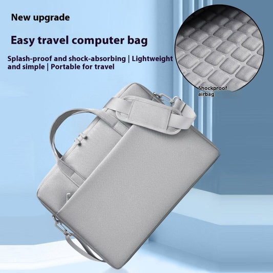 Large Capacity One Shoulder Waterproof Shockproof 15-16 Inch Laptop Bag $55.00 Dana Fashion Color: Black Size: 14 inches Women's Bags Product information: Pattern: solid color Lining texture: Polyester Color: light gray, black, sky blue, pink Applicable g
