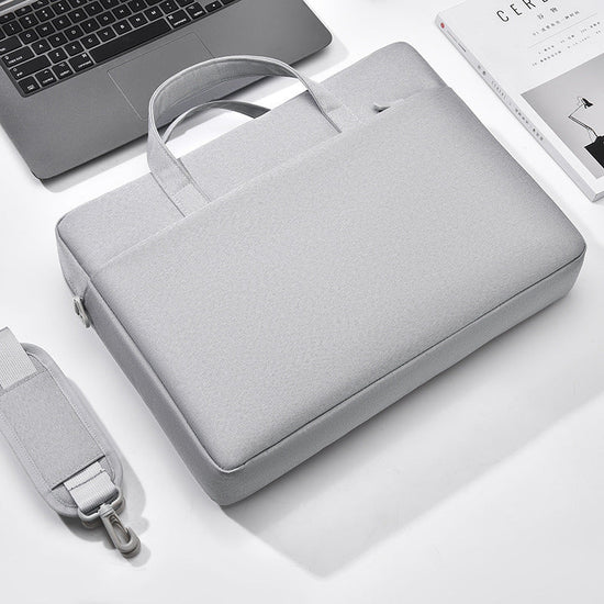Large Capacity One Shoulder Waterproof Shockproof 15-16 Inch Laptop Bag $55.00 Dana Fashion Color: Light Gray Size: 14 inches Women's Bags Product information: Pattern: solid color Lining texture: Polyester Color: light gray, black, sky blue, pink Applica