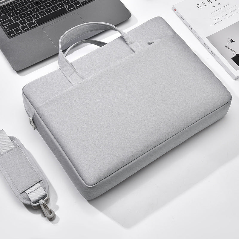 Large Capacity One Shoulder Waterproof Shockproof 15-16 Inch Laptop Bag $55.00 Dana Fashion Color: Light Gray Size: 14 inches Women's Bags Product information: Pattern: solid color Lining texture: Polyester Color: light gray, black, sky blue, pink Applica